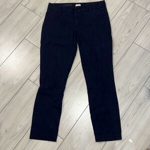 Women's J Crew Frankie Navy Stretch Pants Size 6